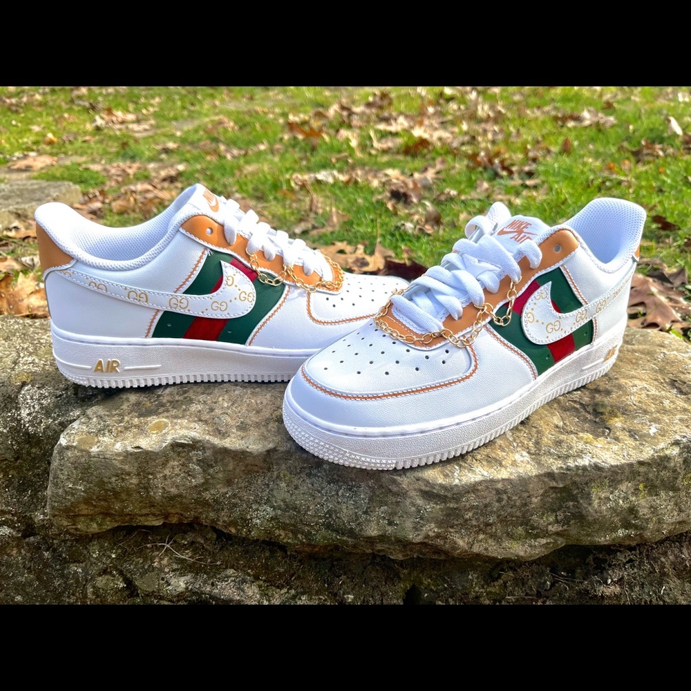 CUSTOM — hand-painted Nike Air Force 1 Gucci
